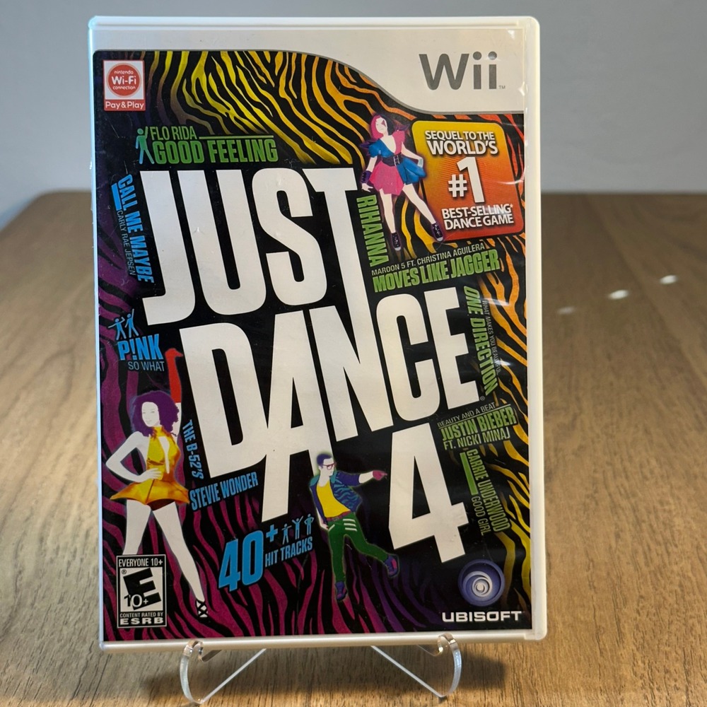 Ubisoft Just Dance 4 Nintendo Wii Case and Manual Only White Good Replacement